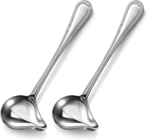 2 Pcs Gravy Ladle with Pour Spout 7.8'' Stainless Steel Small Ladle Sauce Soup by Unknown