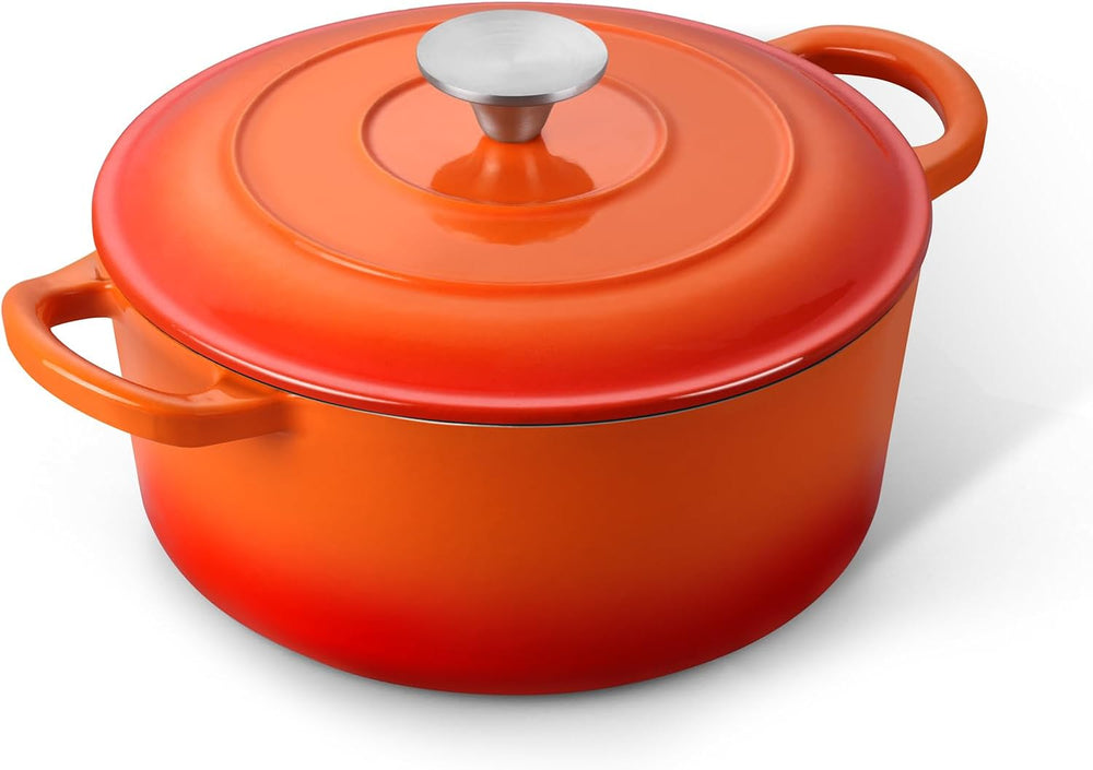 E-far 3 Qt Enameled Cast Iron Dutch Oven