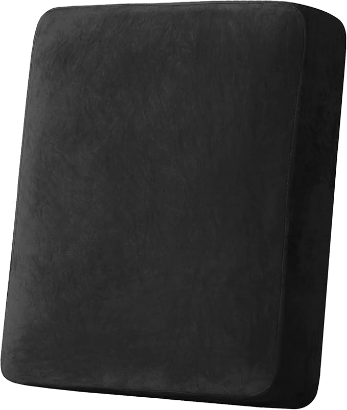 H.VERSAILTEX Velvet Stretch Couch Cushion Cover Plush Cushion Slipcover by HVERSAILTEX