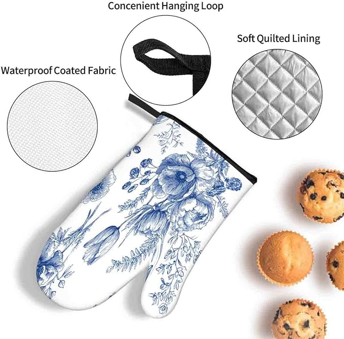 LOKMU Oven Mitts and Pot Holders Set of 3, Kitchen Decor Gifts - Image 4