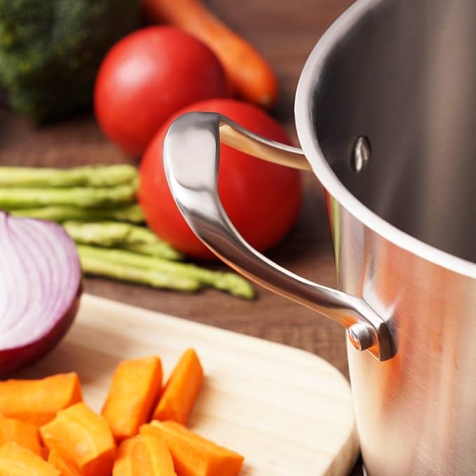 HOMI CHEF HEAVY ECOLOGICAL NICKEL FREE Stainless Steel Stock Pot 8QT - Image 4