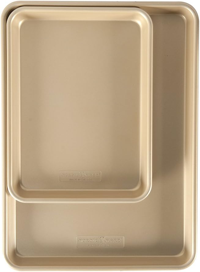 Nordic Ware Naturals NonStick Half Sheet and Quarter Sheet Set 24 inches by NordicWare