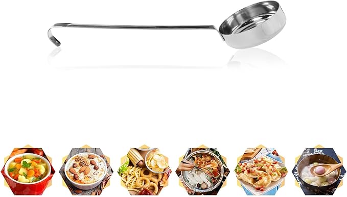 4 Pcs 3 oz 10.55 Inch Silver Stainless Steel 201 Long Handle Cooking Spoon - Image 5