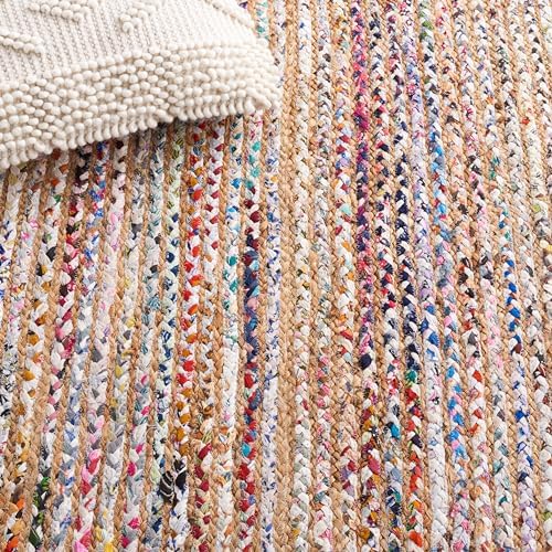 SAFAVIEH Cape Cod Area Rug 6x9, Jute Textured Beige & Multi CAP202B