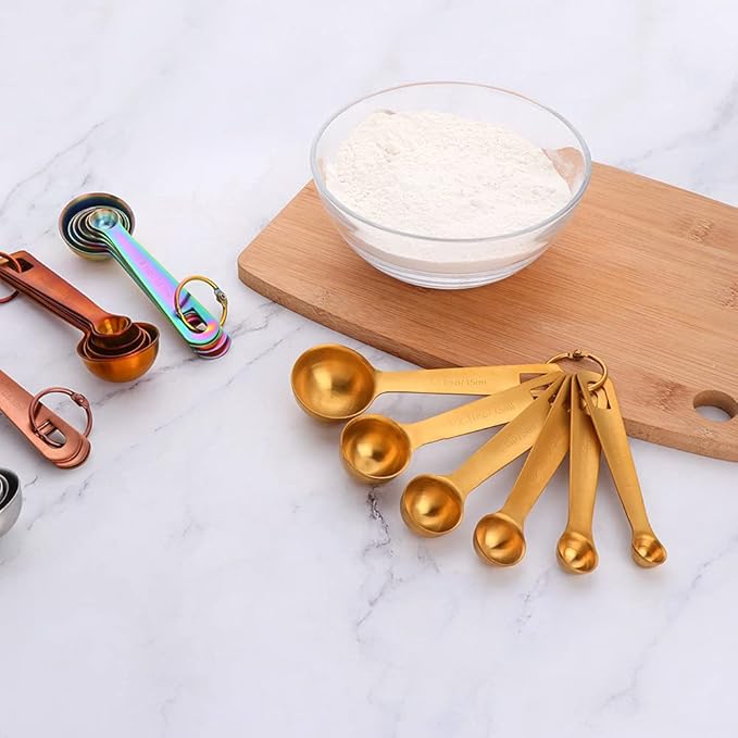 DOCBLACK 6PCS Measuring Spoons, Heavy Duty 18/8 Stainless Steel Measuring - Image 9