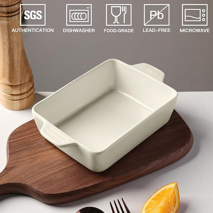 Sweejar Ceramic Baking Dish, Rectangular Small Baking Pan - Image 2
