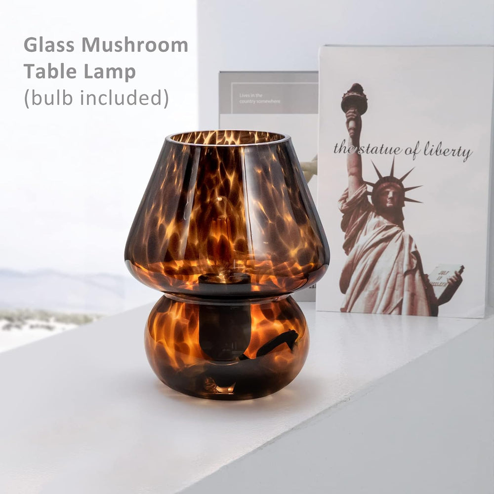 ONEWISH Mushroom Lamp Small Vintage Table Lamp for Bedroom Nightstand, Bedsid...