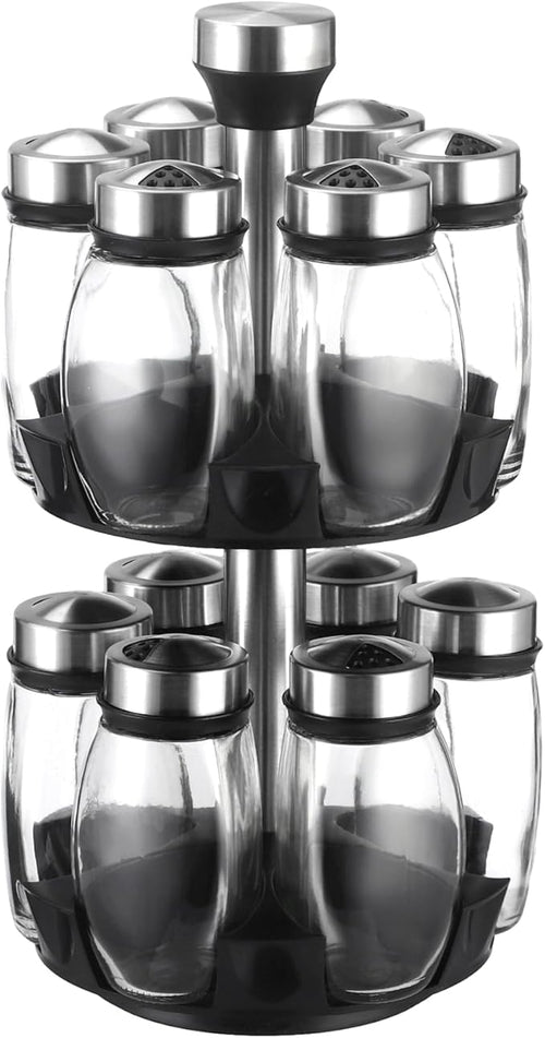 2 Layer Rotating Spice Rack Organizer - Image 2