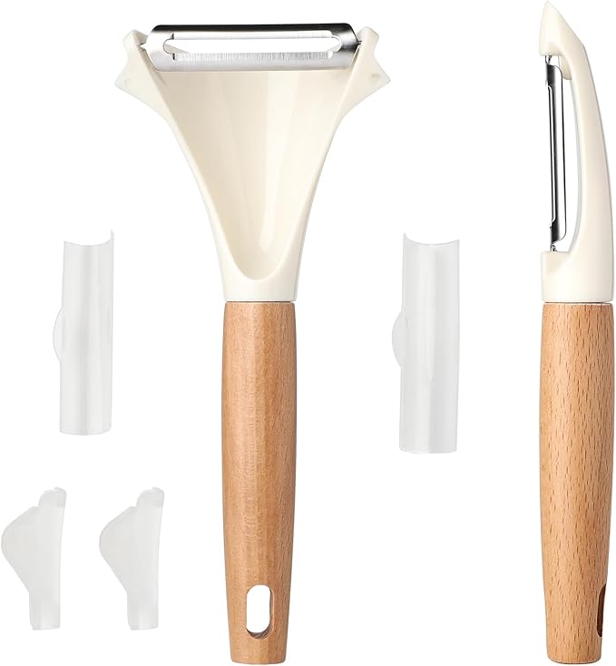 Potato Peelers Stainless Steel Swivel Peelers Y-Shaped and I-Shaped Peeler Set by Beereraver