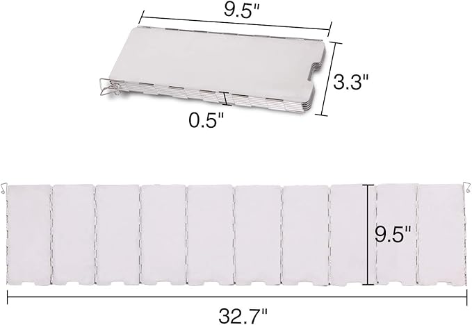REDCAMP Folding Outdoor Stove Windscreen, Lightweight Butane Burner Windshield - Image 2