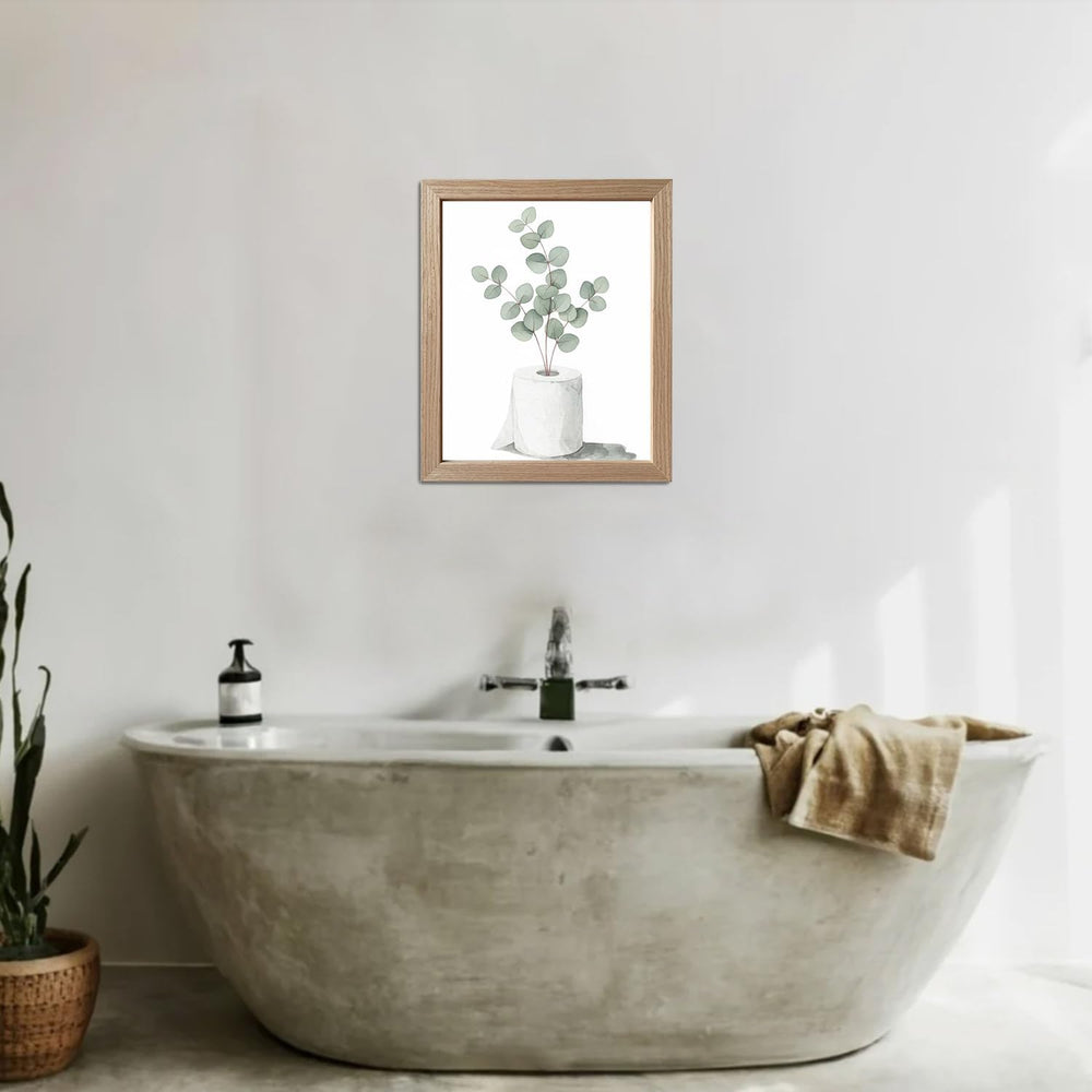 Sage Green Bathroom Wall Decor Framed Plant Print Botanical Bathroom Wall Art...