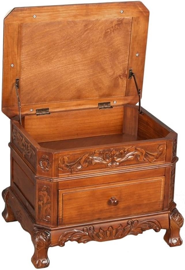 Carved Wood Furniture Vanity Stool