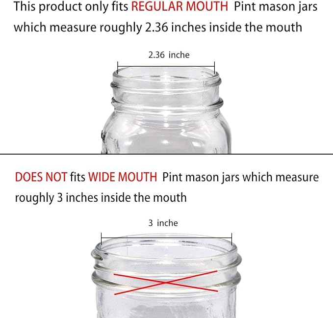 Amolliar Mason Jar Liquid Soap Dispenser Pump Lid, Stainless Steel Pump - Image 6