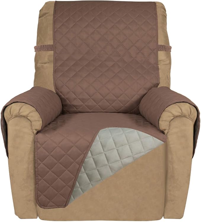 PureFit Reversible Quilted Sofa Cover, Water Resistant Slipcover Furniture by PureFit