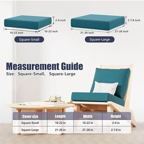 8Pcs Stretch Patio Cushion Covers, Outdoor Couch & Sofa Replacement Slipcovers - Image 2