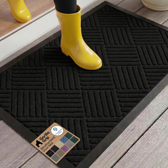 GORILLA GRIP 100% Waterproof All-Season WeatherMAX Doormat US Designed Natural by GorillaGrip