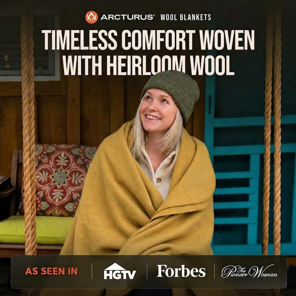 Arcturus Military Wool Blanket - Warm, Thick, Washable - Great for Outdoors, ...
