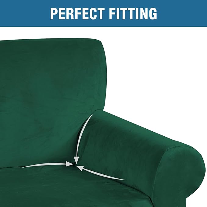H.VERSAILTEX 1 Peice Stretch Velvet Sofa Covers - Image 4