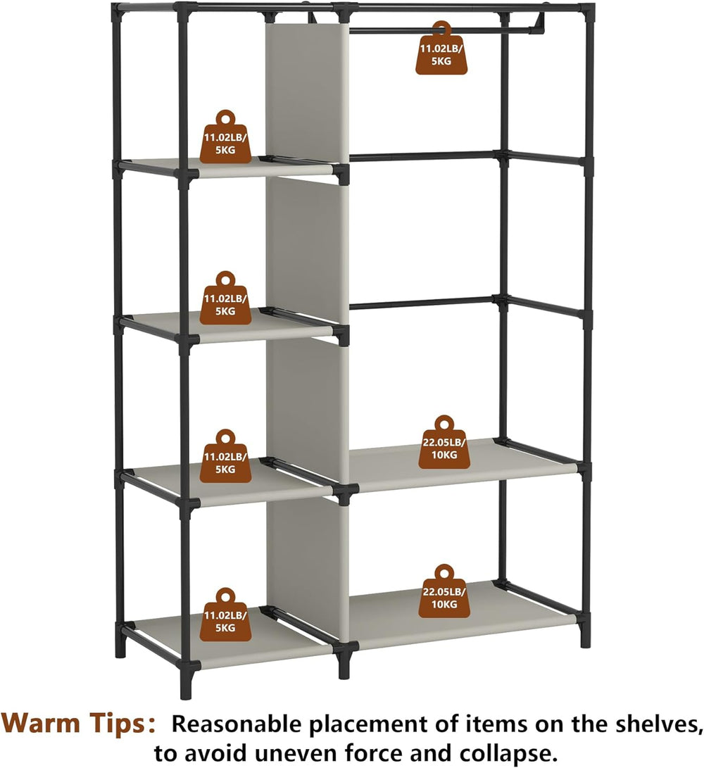Calmootey Portable Closet Organizer, Space-Saving Storage System for Home
