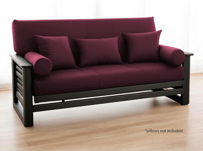 National Allergy 100% Cotton Zippered Burgundy Futon Cover Full Size