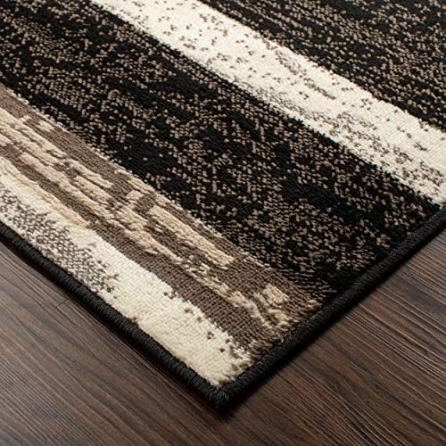 SUPERIOR Rockwood Modern Geometric Indoor Area Rug, 2'x3', A Chocolate
