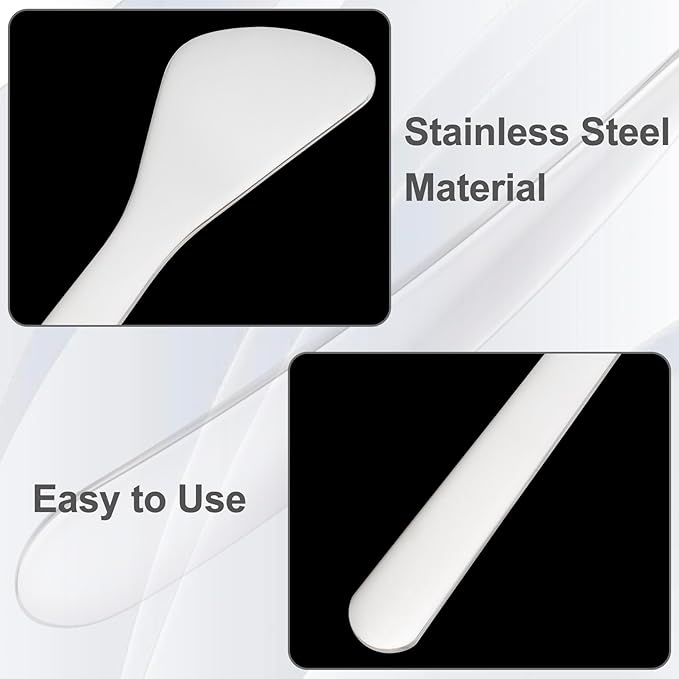 Pndeyo 3pcs Mini Stainless Steel Makeup Spatula, Reusable Cosmetic Cream - Image 3