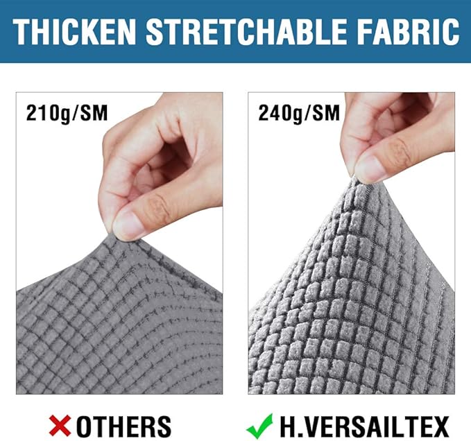 H.VERSAILTEX 3 Piece Stretch Sofa Covers - Image 3