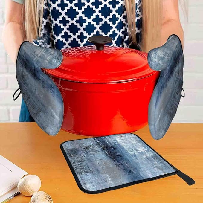 LOKMU Oven Mitts and Pot Holders Set of 3, Kitchen Decor Gifts - Image 6