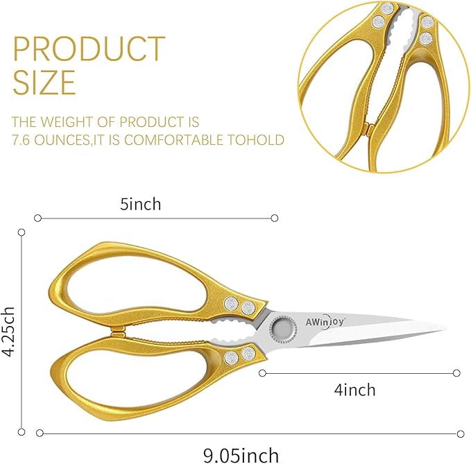 Heavy Duty Sharp Kitchen Scissors, Bread - Image 3