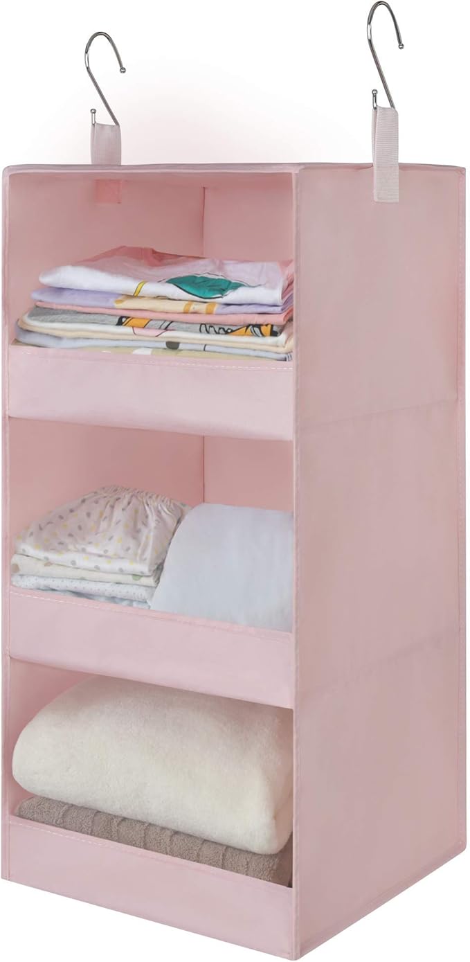 GRANNY SAYS 3-Shelf Hanging Closet Organizer, Collapsible Closet Hanging Shelves by GRANNYSAYS