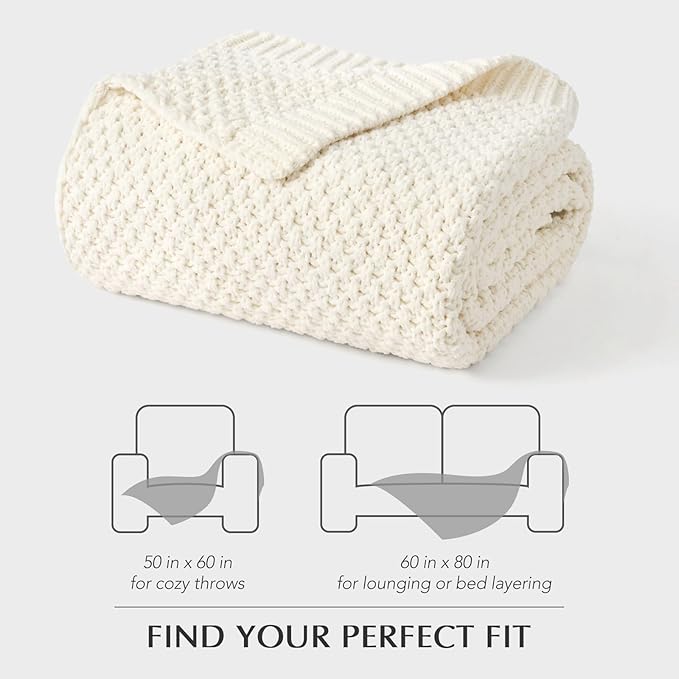 EVERGRACEHOME Chunky Chenille Knit Throw Blanket - Image 8