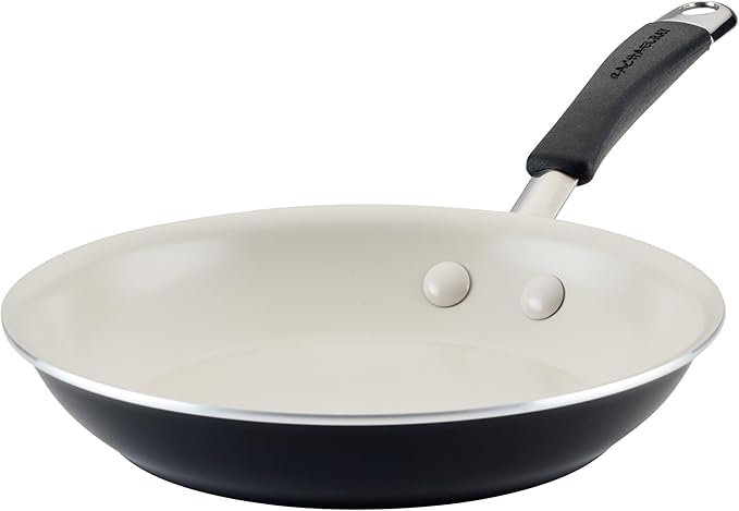 Rachael Ray Cucina Ceramic Nonstick Frying Pan/Skillet, 8.5 Inch Non Stick Open by RachaelRayKitchenware