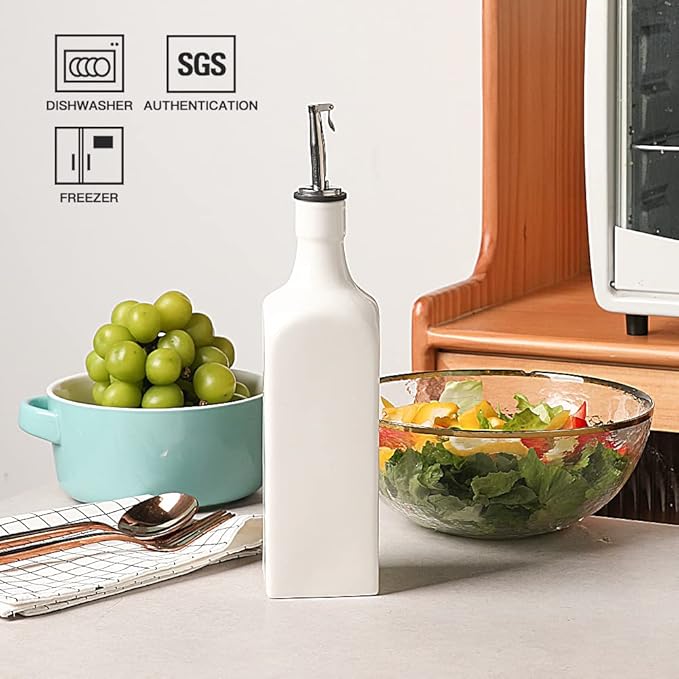 Sweejar 19 Fl Oz Ceramic Olive Oil Dispenser Bottle - Image 2