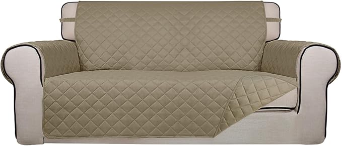 PureFit Reversible Quilted Sofa Cover, Water Resistant Slipcover Furniture by PureFit