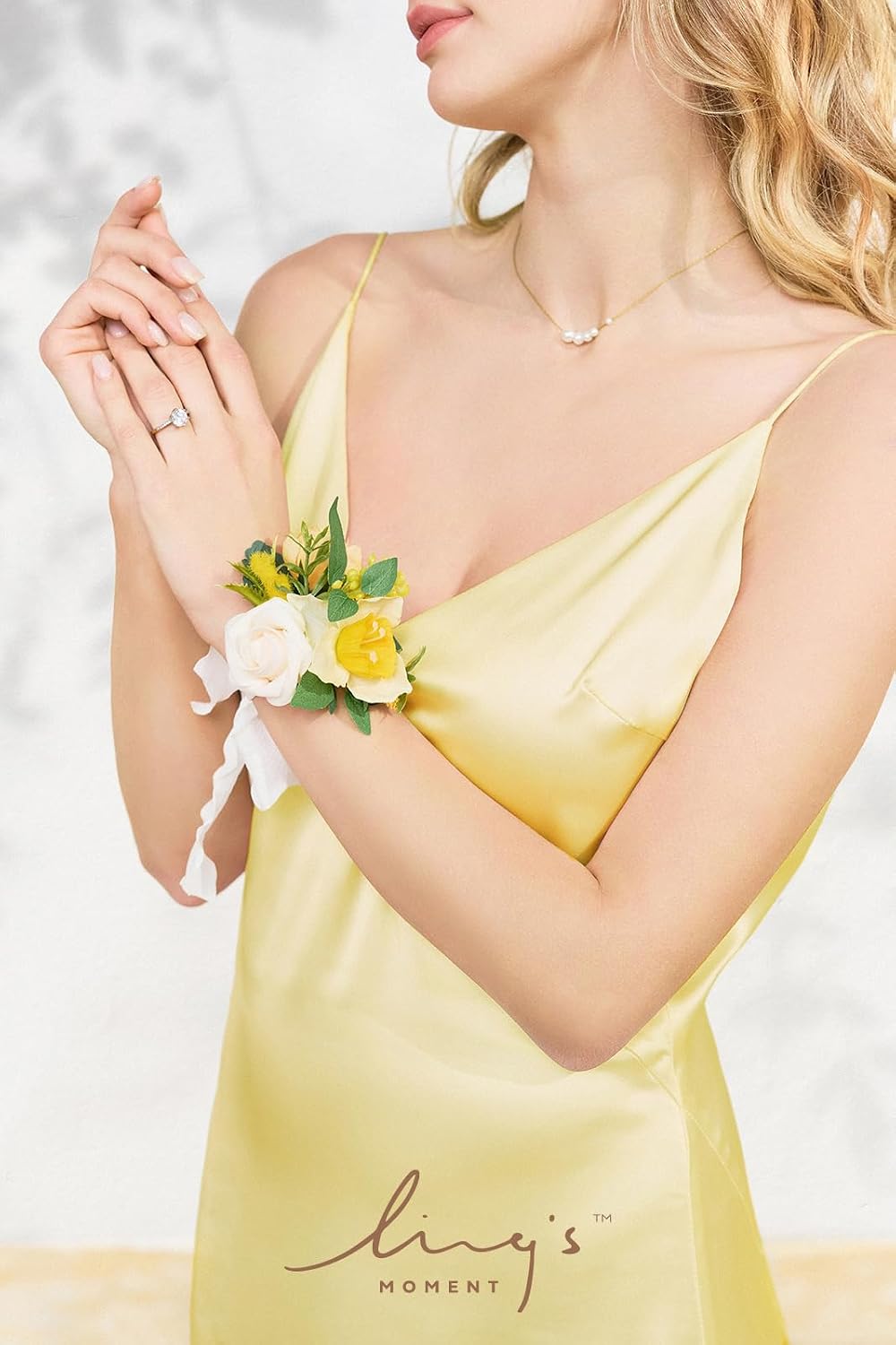 Ling's moment 6pcs Wedding Wrist Corsage Artificial Flowers, Girl/Mother ...