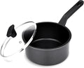 Nonstick Sauce Pan with Lid, 1.5QT small pot, PFOA Free, Kitchen Pots Induction by Cookingmorerejoicingmore