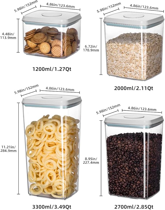 12 Pcs Pop Airtight Food Storage Containers - Image 6