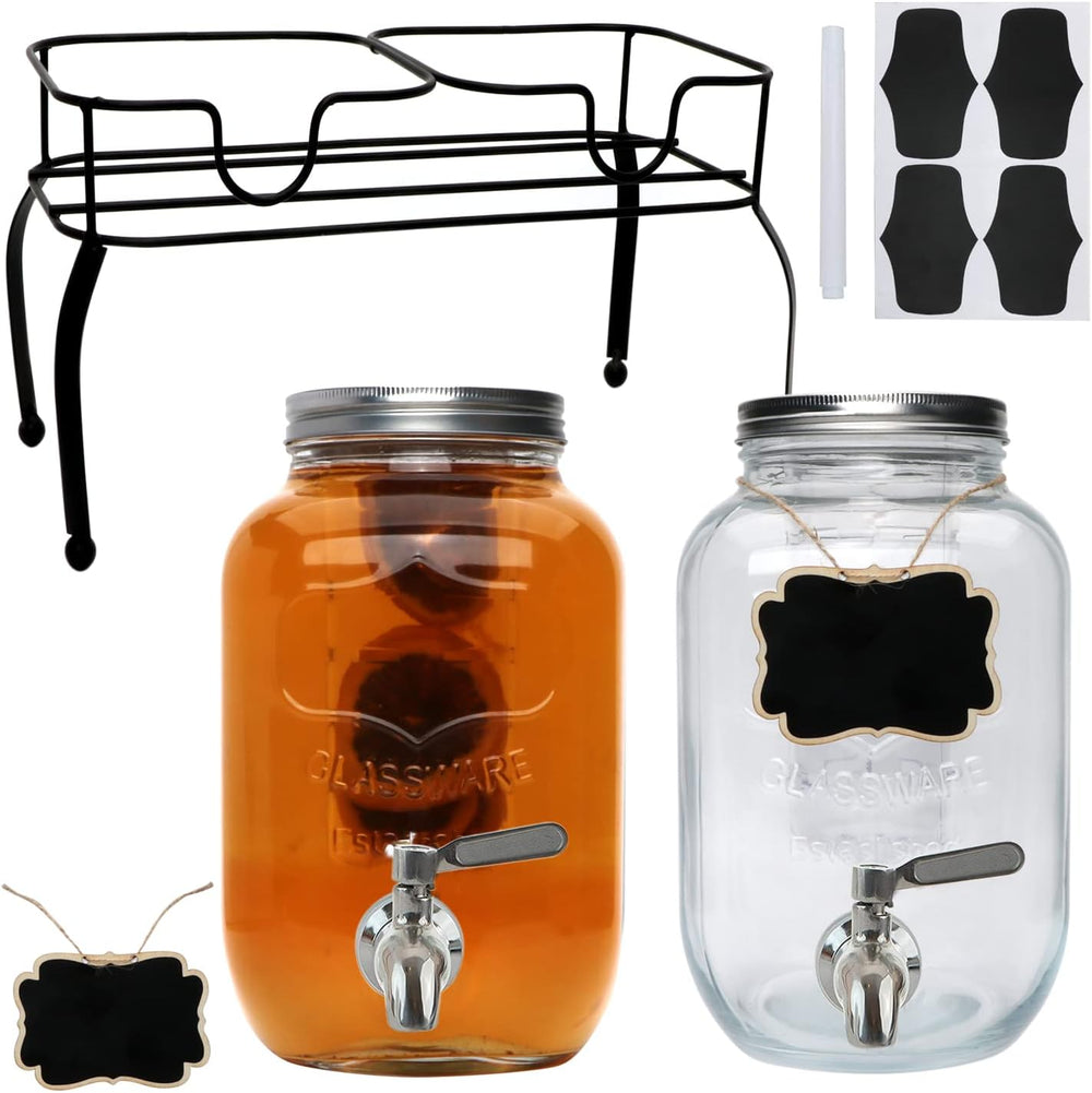 Accguan 1-Gallon Drink Dispenser, Glass Water Dispenser