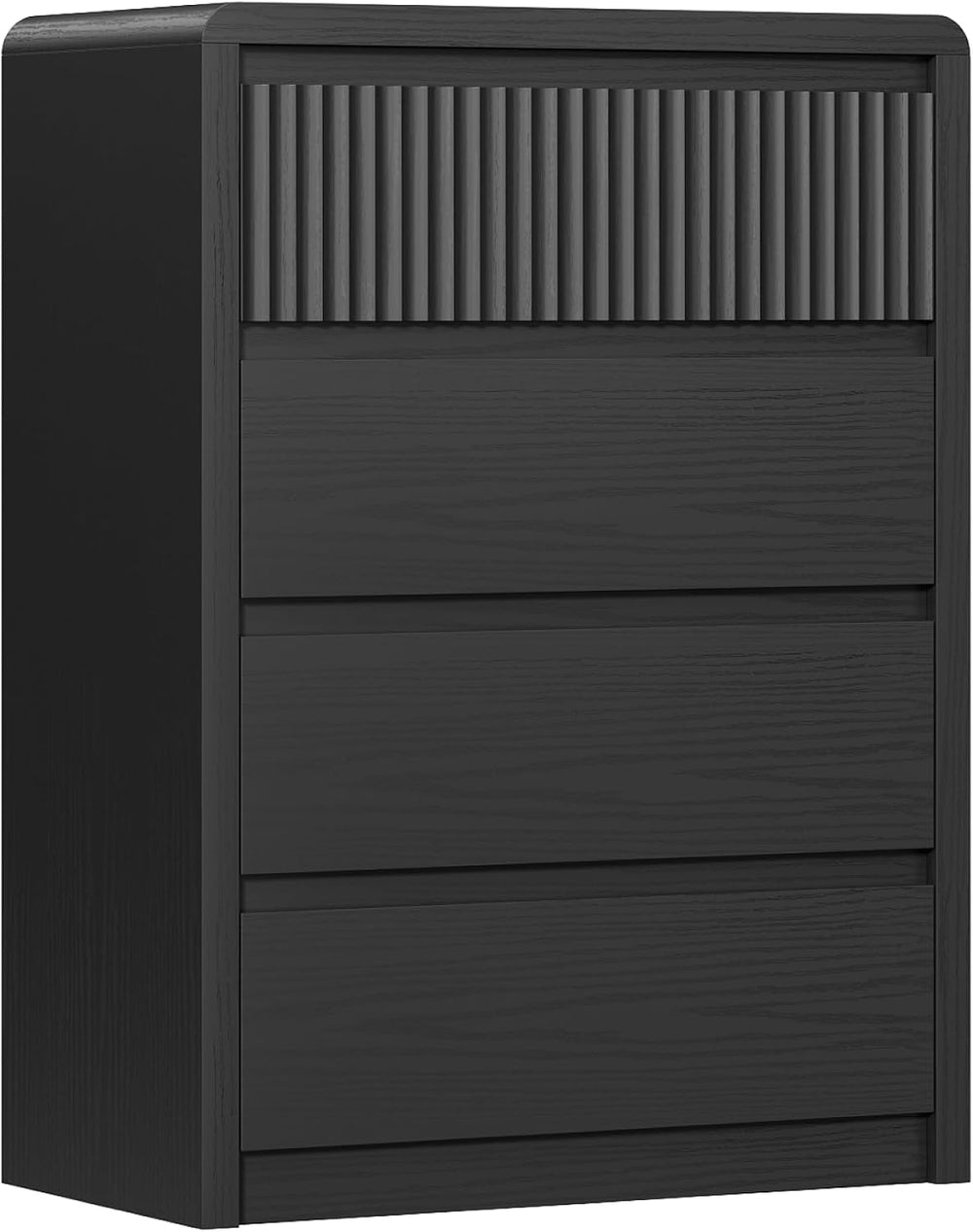 LYNSOM 4 Drawer Dresser for Bedroom, 40" Tall Fluted Dresser with Curved...