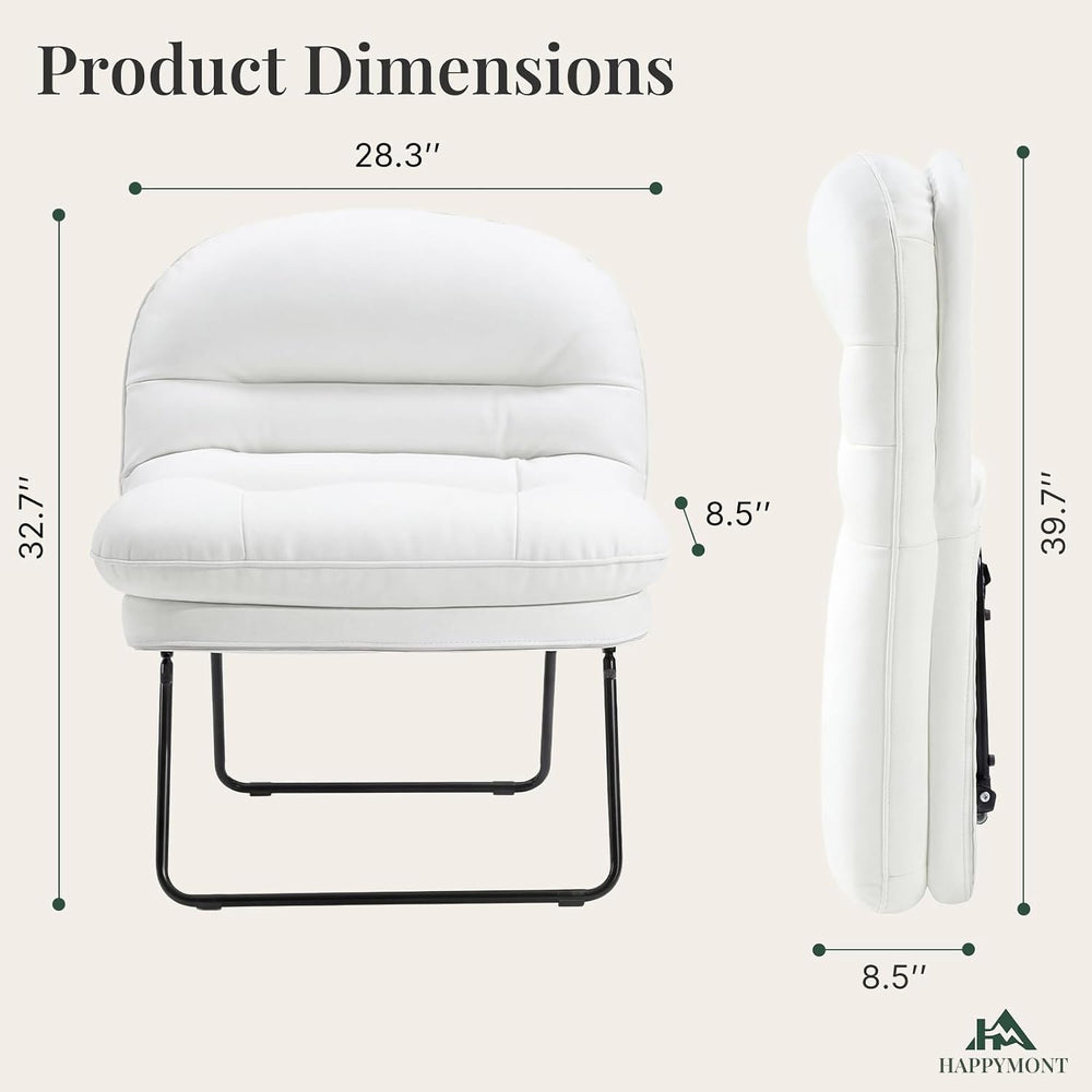 Saucer Chair, Small Foldable Floor Chair, PU Leather