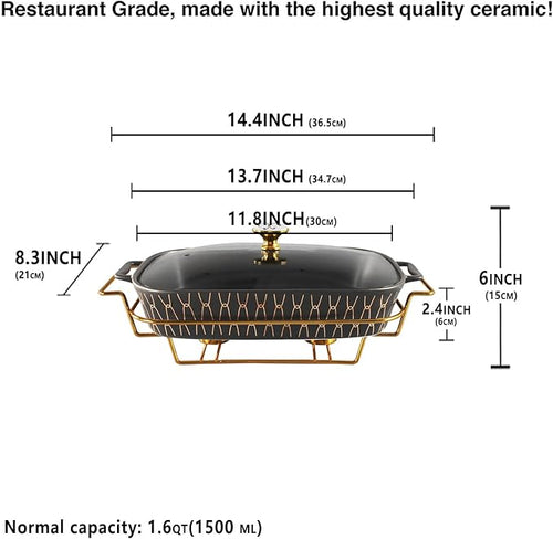 11" x 8" Ceramic Rectangular Casserole Dish - Image 2