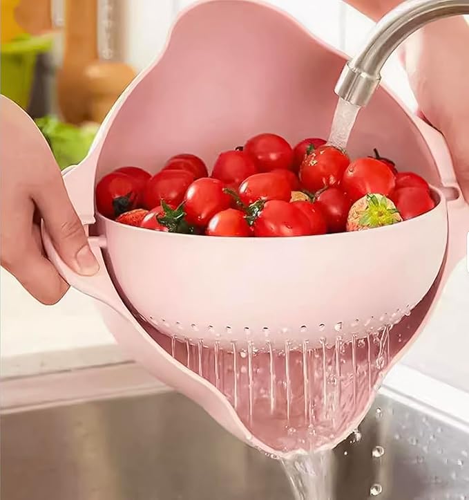 Kitchen Pro Double Rotatable Colander, Kitchen Sink Drainer - Image 3