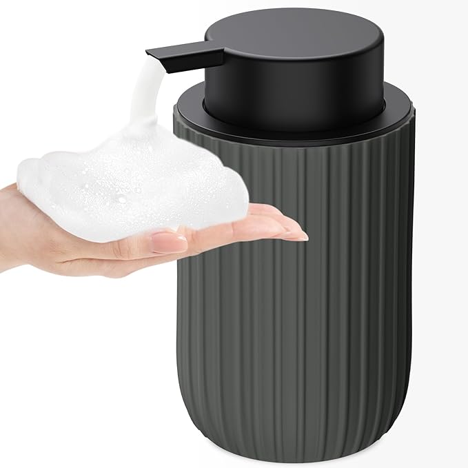 Ceramic Foaming Soap Dispenser, 12 oz Bathroom Foam Hand Soap Dispenser by Dlirho