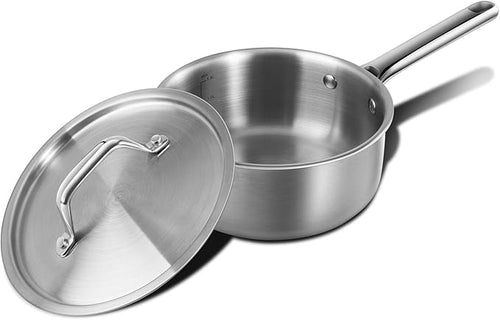 2 QT Saucepan with Lid, 3-Ply Stainless Steel Saucepan, Induction Compatible by Unknown