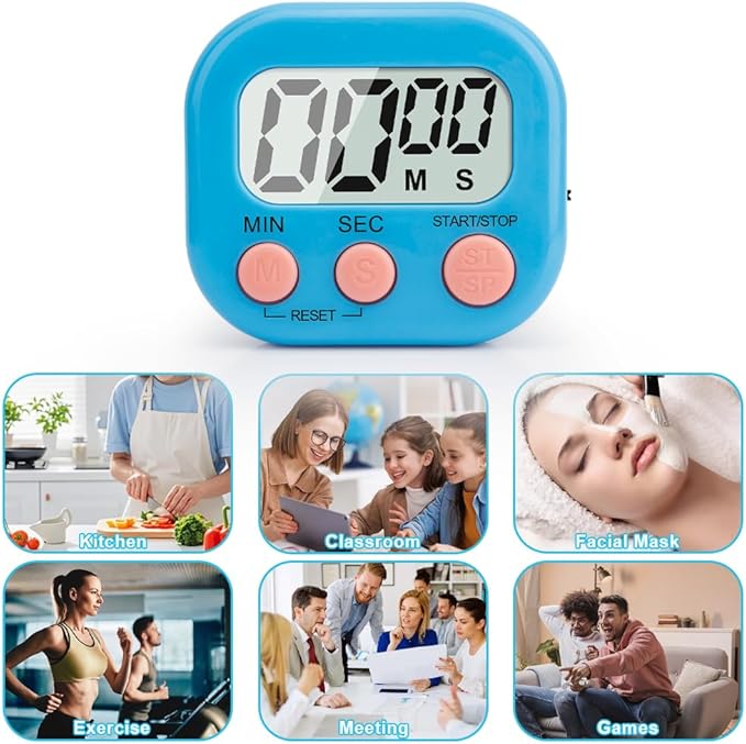 Digital Kitchen Timer, Magnetic Countdown Minute Simple Timer - Image 8
