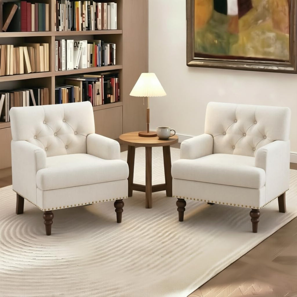 MALOL Modern Accent Chairs Set of 2 for Living Room, Comfy Bedroom Reading Ar...