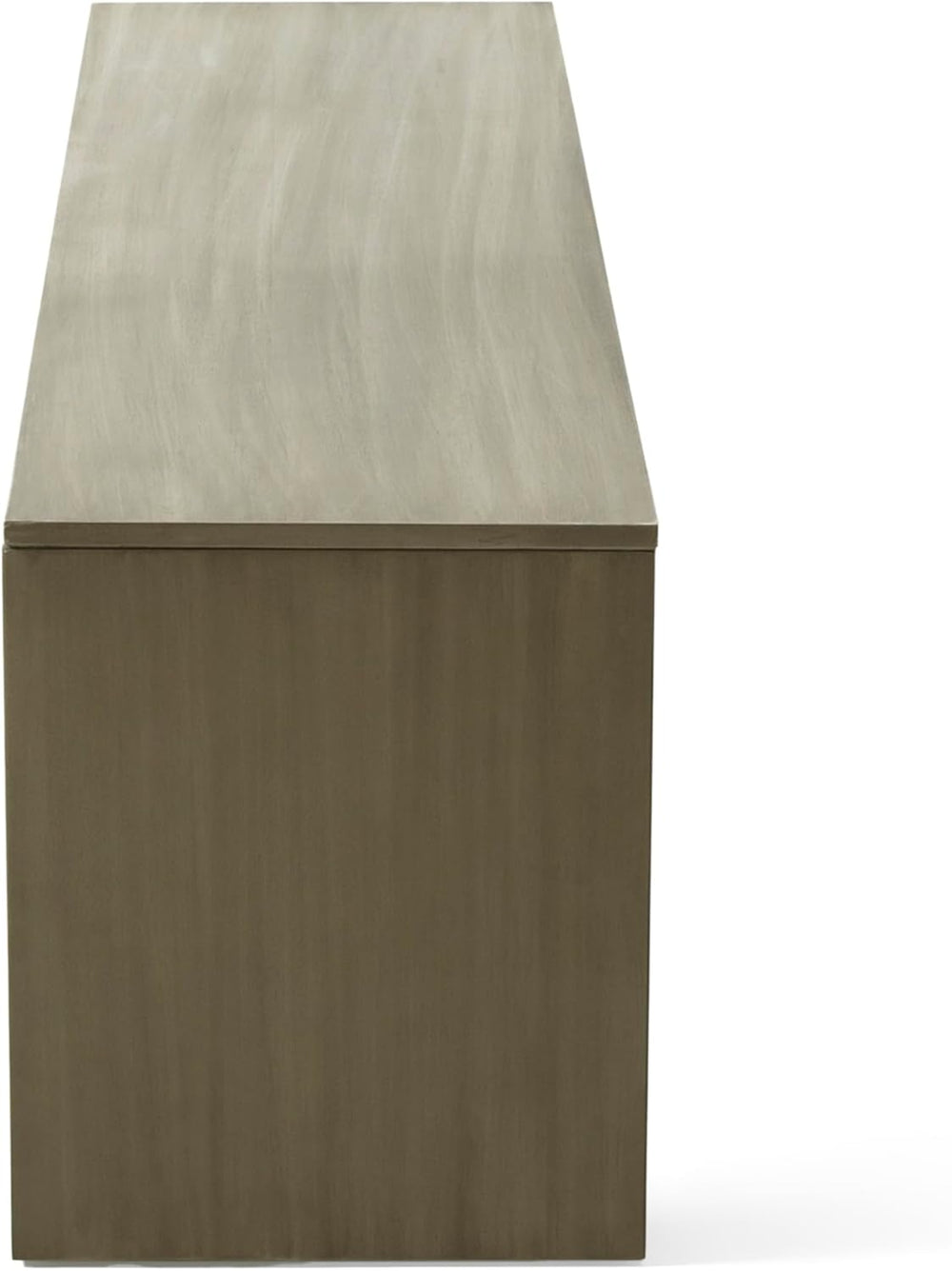 GDFStudio Farmhouse Acacia Wood Dining Bench, Light Gray Oak