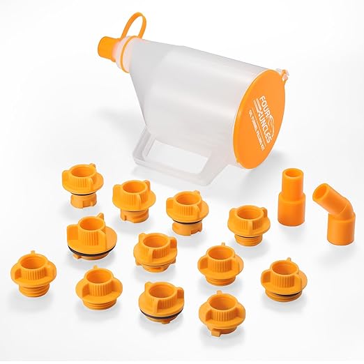 FOUR UNCLES 1.5L Oil Funnel Kit, Universal No-Spill Engine Oil Funnel by FOURUNCLES