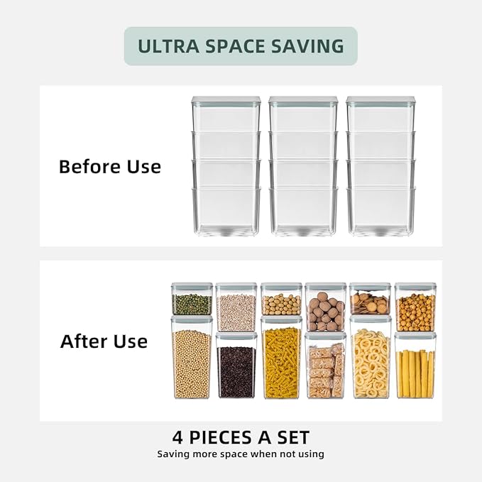 12 Pcs Pop Airtight Food Storage Containers - Image 4