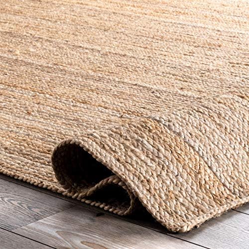 nuLOOM Rigo Natural Solid Flatweave Area Rug, 6' x 9'